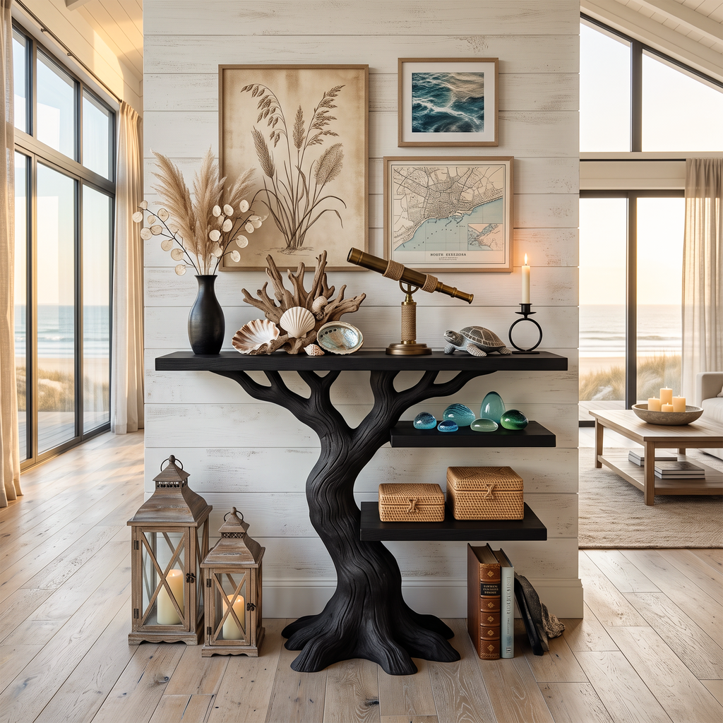 Contemporary Woodland Branch Console Table For Halloween Decor - view 4