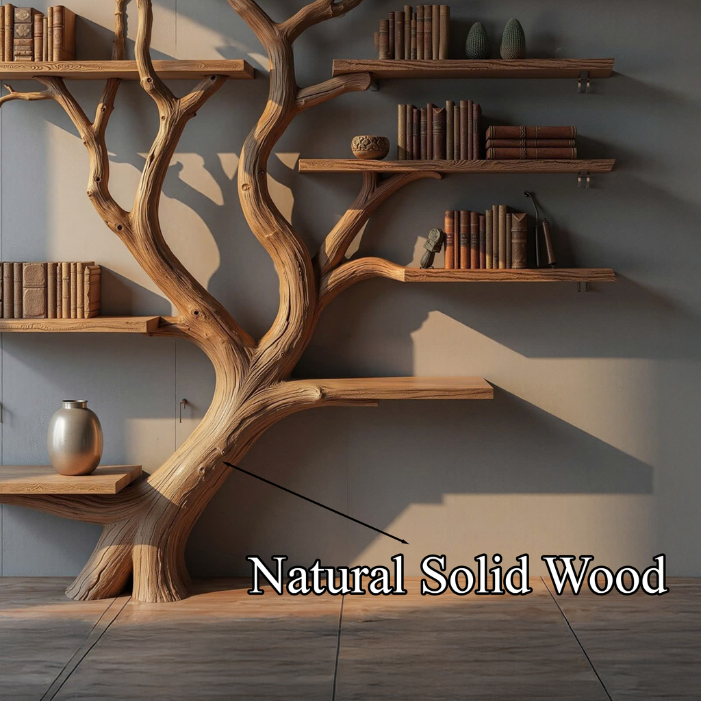 Custom Wood Shelf Tree Branch Shelf Mid Century Decor - view 5