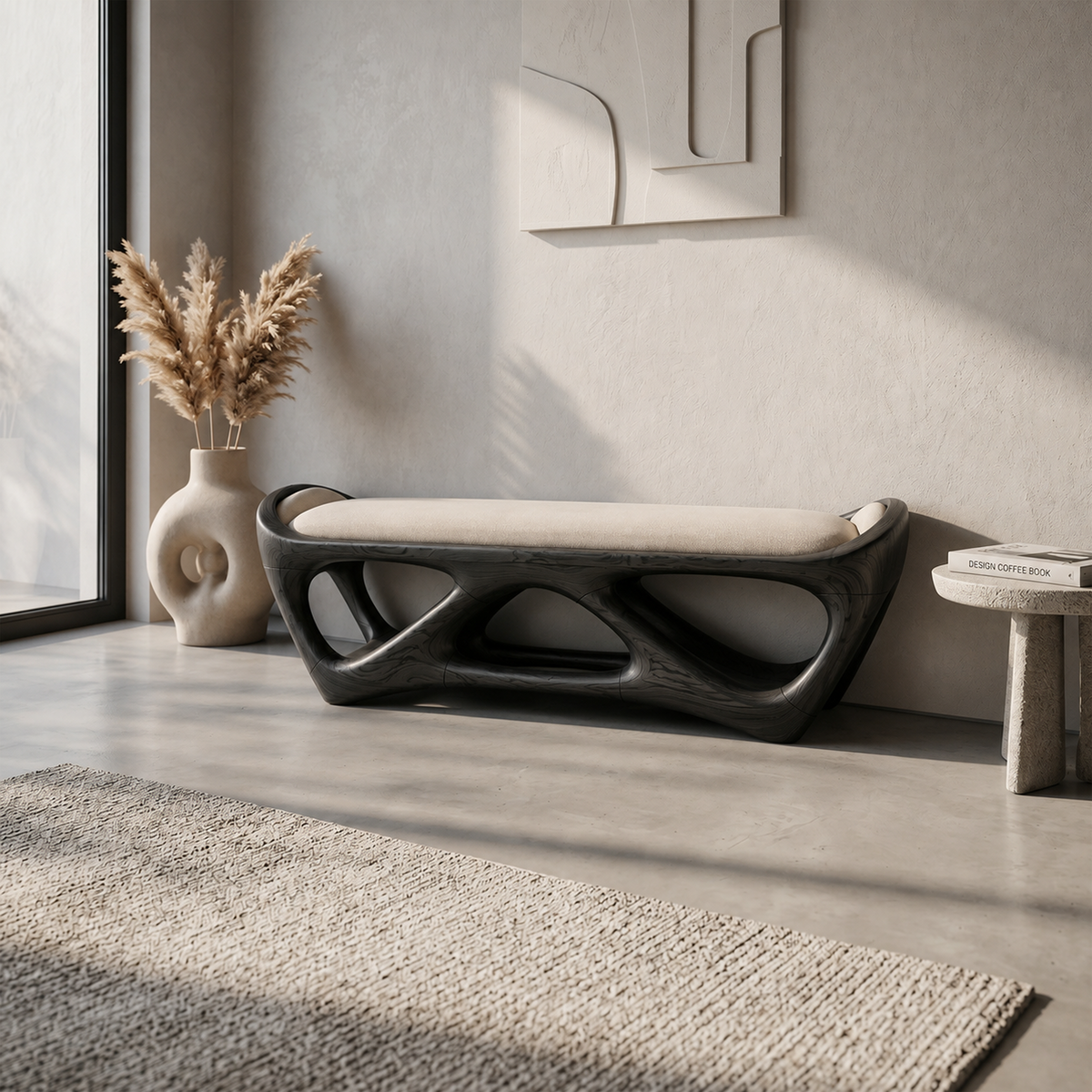 Designer Wooden Bench Creative Studio - view 4