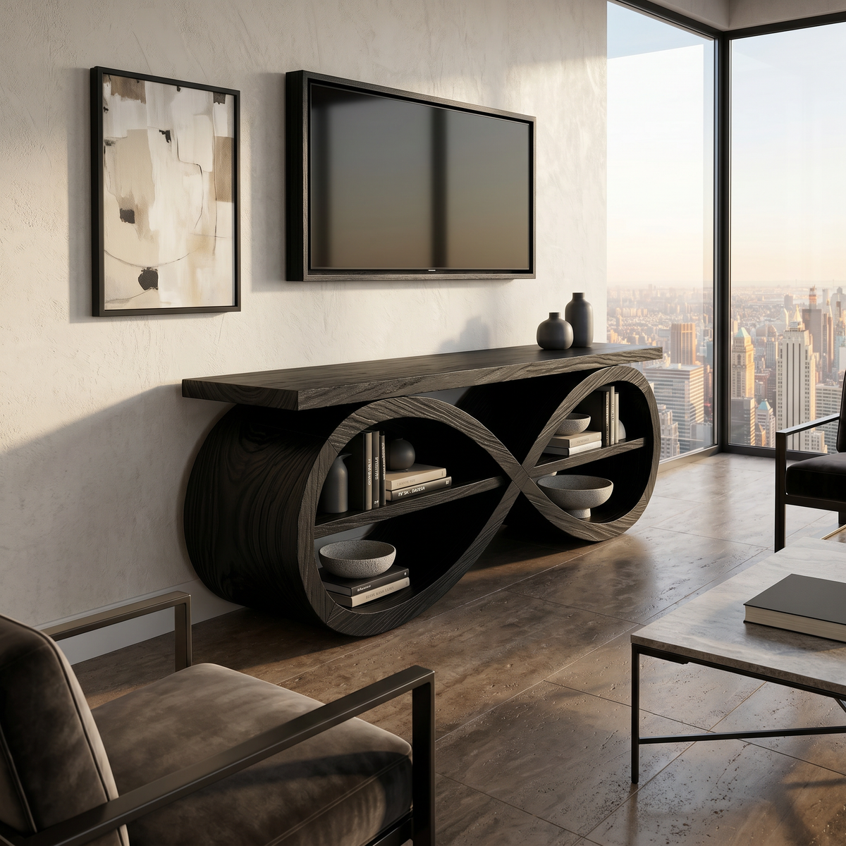 Designer Media Unit Contemporary Home Décor - view 4