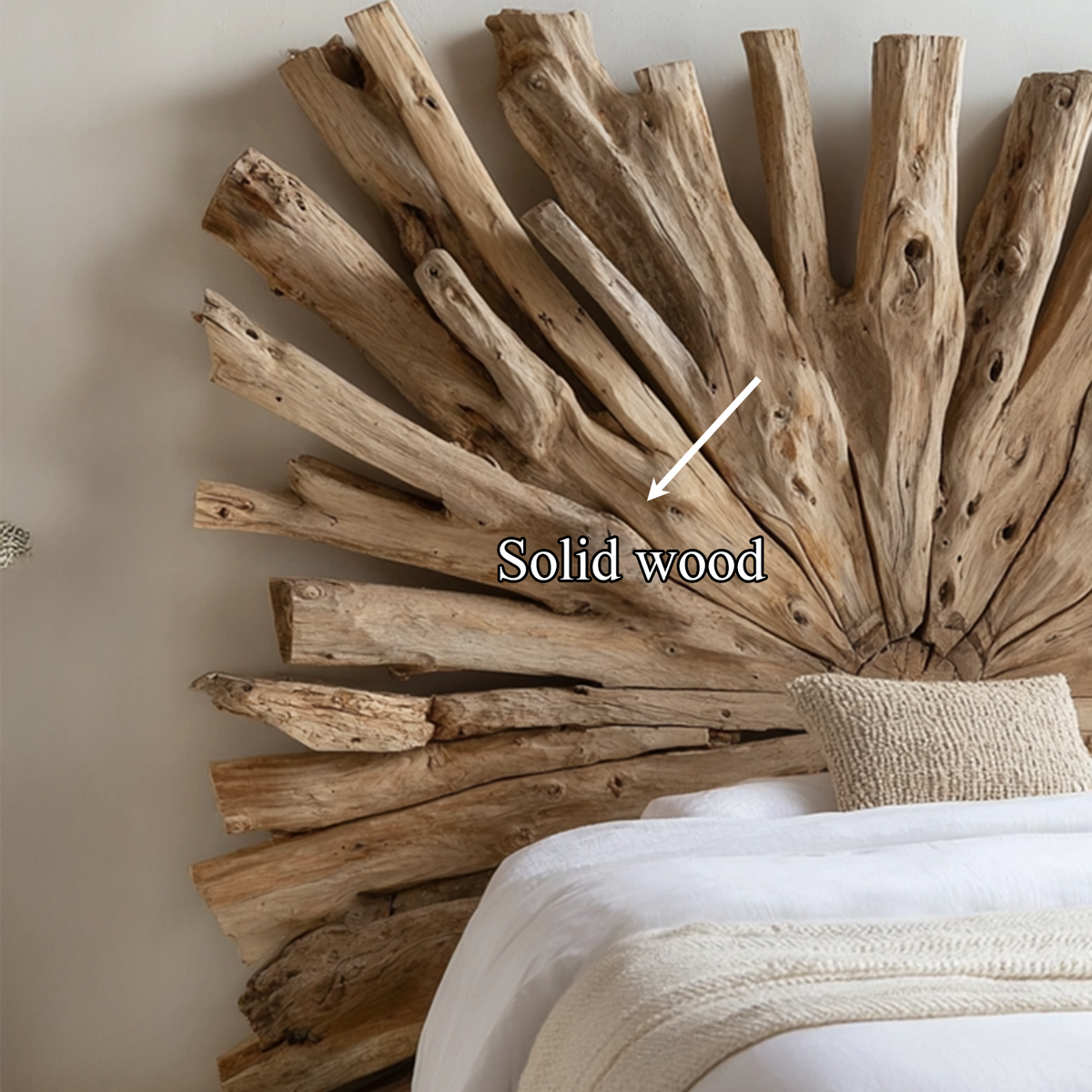 Driftwood Headboard Vintage Decor Bedroom Gift - view 4