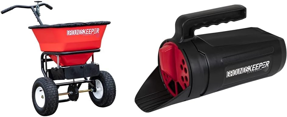 100-Lb Walk-Behind Push Spreader For Grass Seed, Salt, De-Icer And Fertilizer