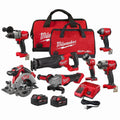 M18 FUEL 18V Lithium Ion Brushless Cordless 7 Tool Combo Kit 5.0 Ah