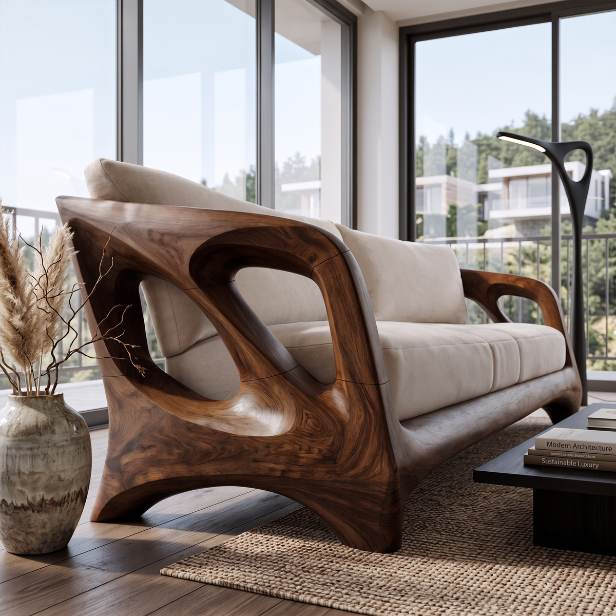 Contemporary Open Frame Sofa For Living Room And Lounge Area - view 7