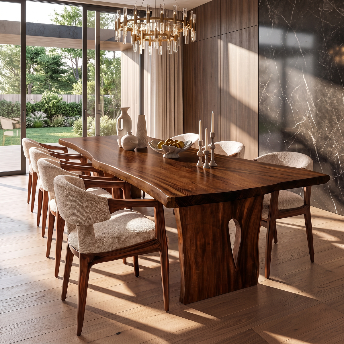 Contemporary Dining Table With Freeform Top For Dining Room - view 7