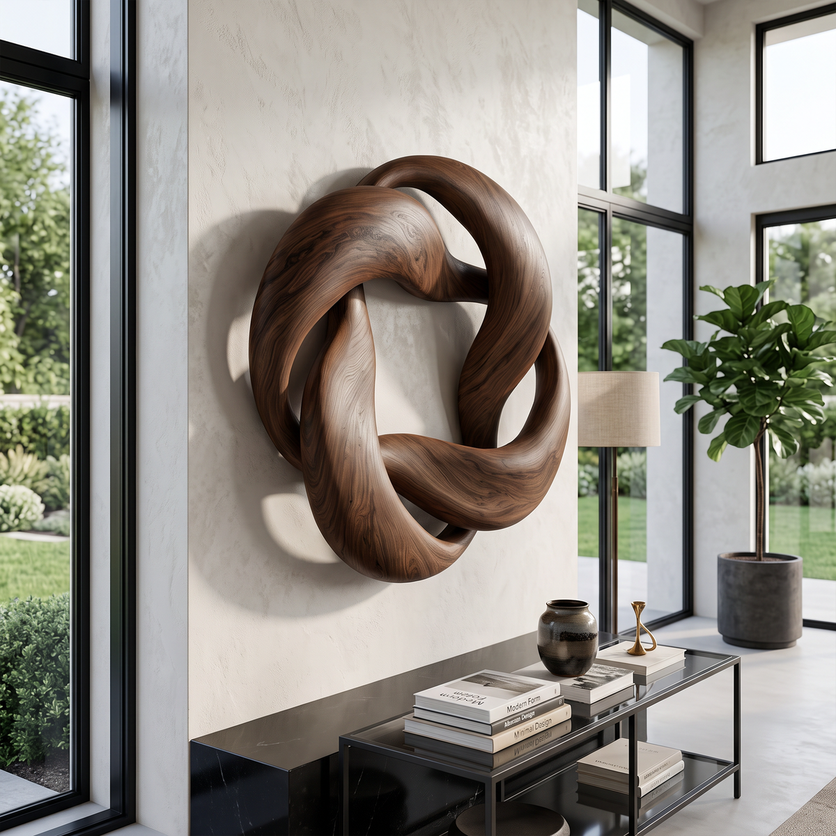 Abstract Circular Loop Wall Art For Living Room And Office - view 7