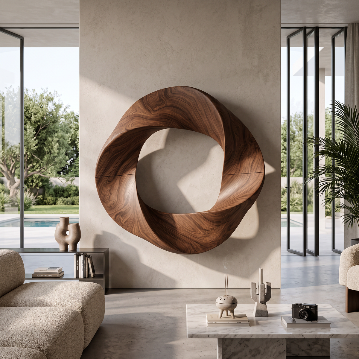 Contemporary Interlocking Circle Wall Art For Hallway And Bedroom - view 7
