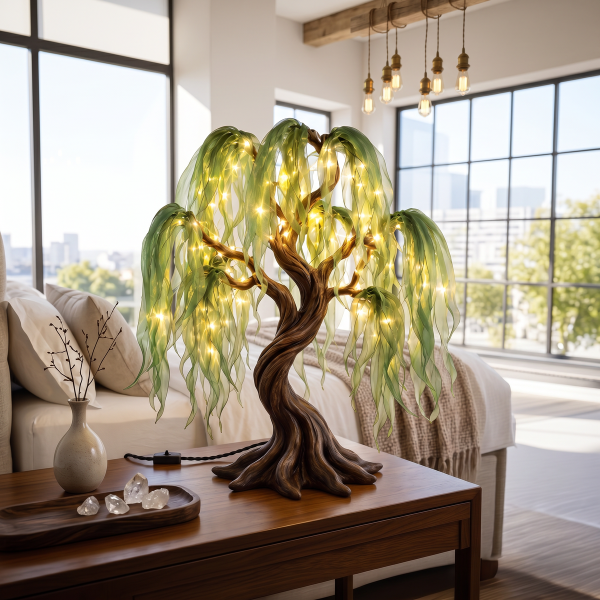 Contemporary Sculptural Tree Table Lamp For Living Room - view 7