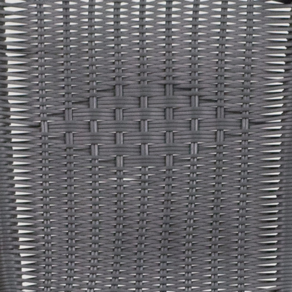 Emma + Oliver Indoor/Outdoor Stacking Rattan Patio Chairs, Set of 2, Gray