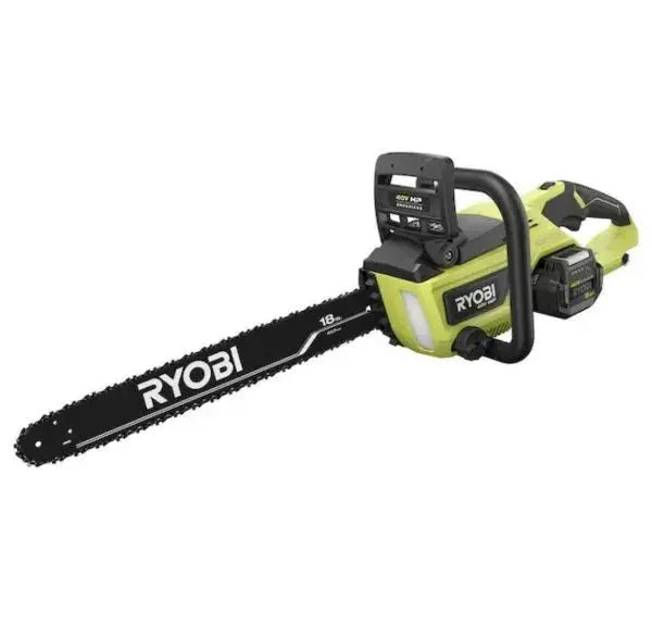 RYOBI 40V 18-Inch Cordless Chainsaw Kit With Battery And Charger - Green