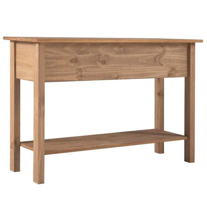 Solid Pine Wood Console Table With 3 Drawers - 47.99in W x 12.64in D x 28.82in H