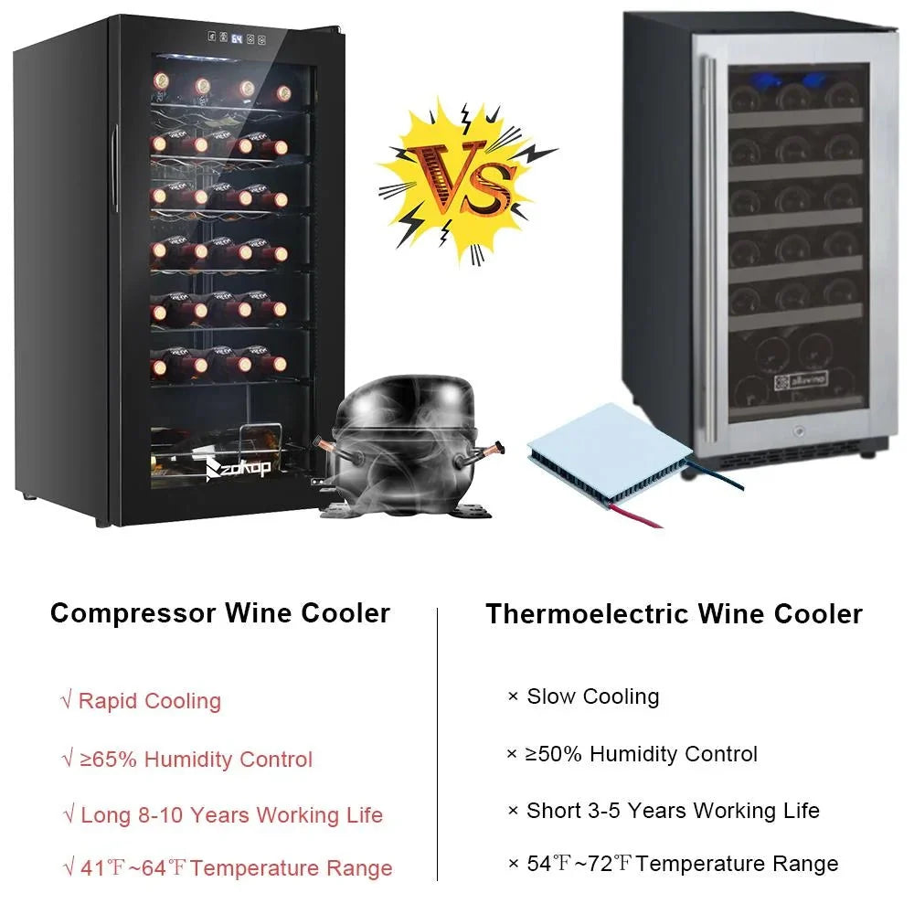 Ktaxon 18 Bottle Compressor Wine Cooler, 1.8 Cu.Ft, 52L - Freestanding