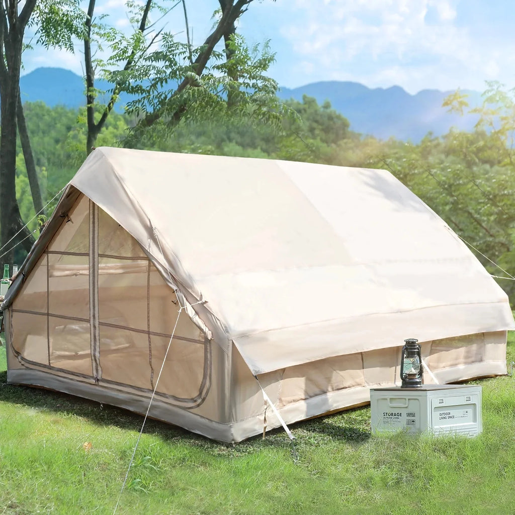 Gaonala Inflatable Camping Tent For 4-6 People, 420D Oxford Fabric - With Hand Pump