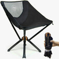 CLIQ Portable Folding Camping Chair, Black, 1 Pack, 300 Lbs - CC01