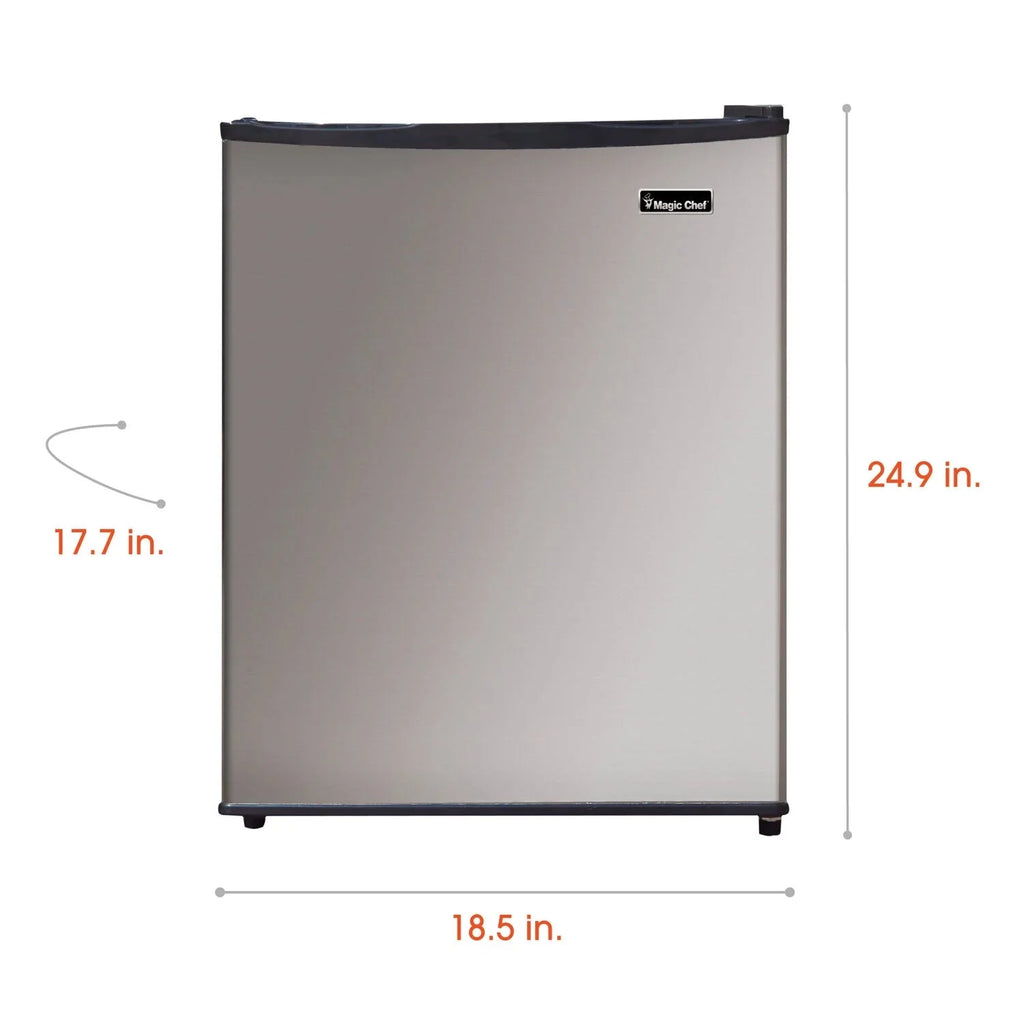 Magic Chef Compact Refrigerator 1.7 Cu. Ft., Black, 17.3 in Width