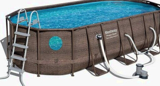 Bestway Power Steel 18 ft x 9 ft x 48 in Above Ground Pool Set - 1500-Gallon Filter Pump