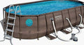 Bestway Power Steel 18 ft x 9 ft x 48 in Above Ground Pool Set - 1500-Gallon Filter Pump