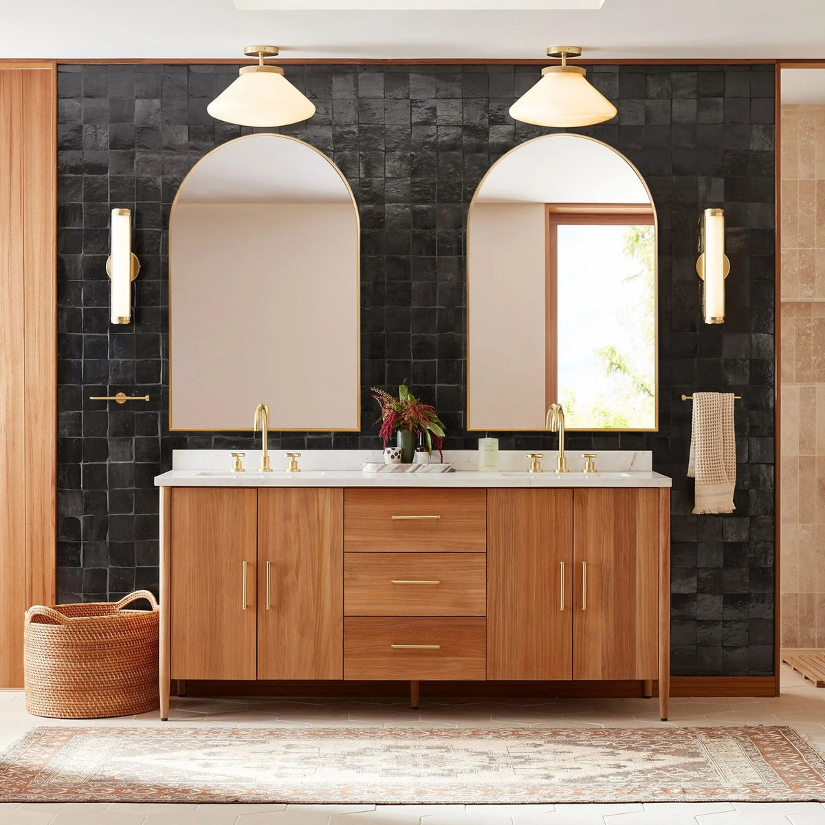 Arched Bathroom Vanity Mirrors, 2 Pack, 36x24 Inch