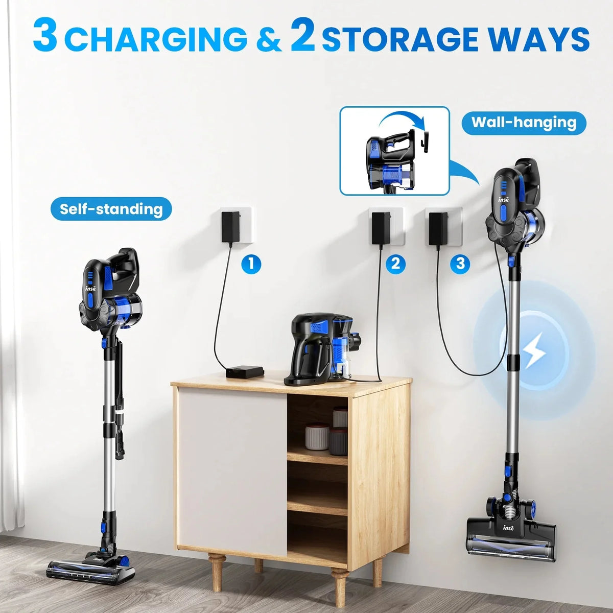 INSE 6-in-1 Cordless Stick Vacuum - V770