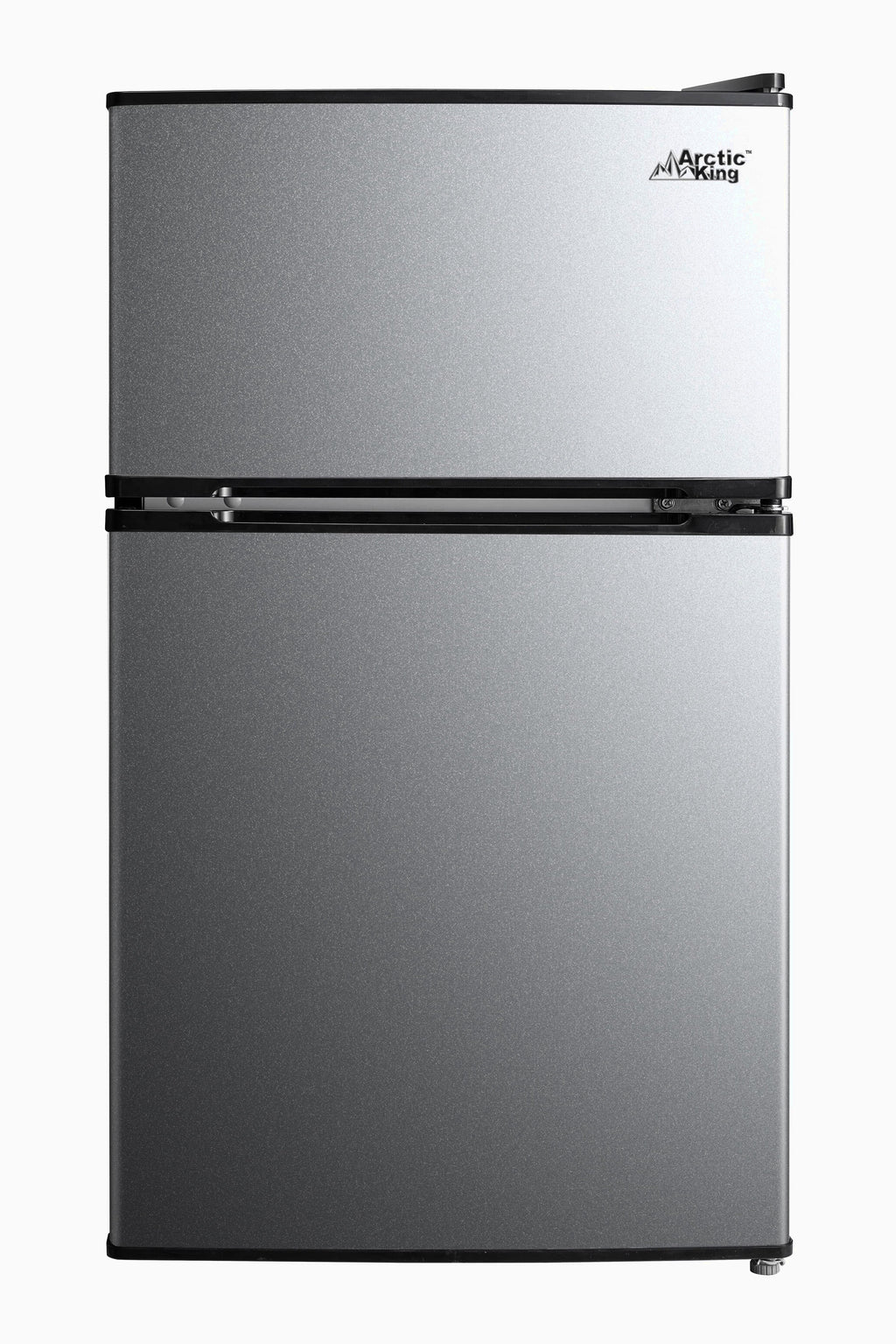Arctic King Two-Door Mini Fridge With Freezer, 3.2 Cu. Ft., Stainless Steel