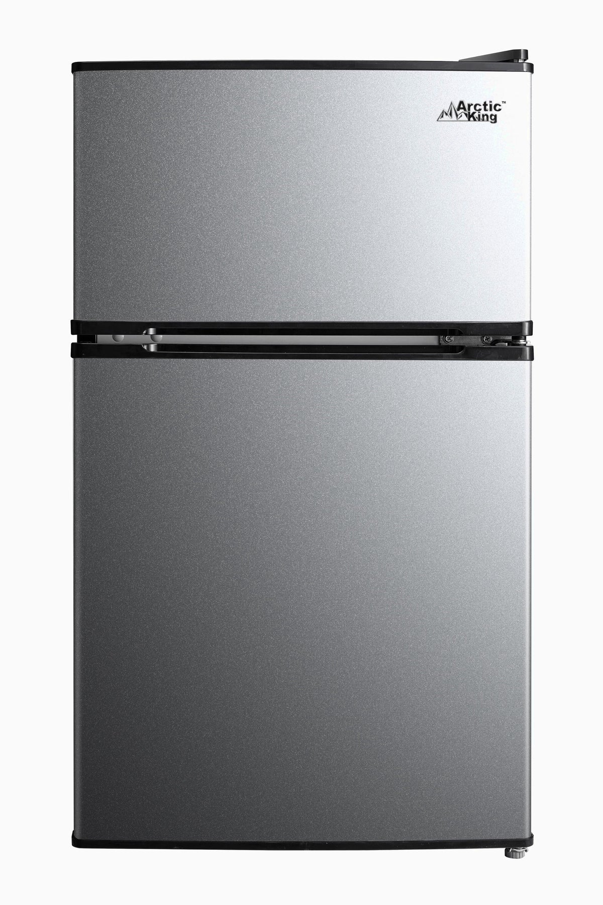 Arctic King Two-Door Mini Fridge With Freezer, 3.2 Cu. Ft., Stainless Steel