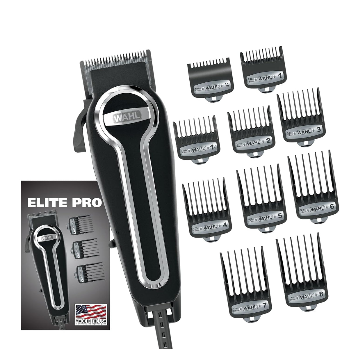 Wahl Elite Pro Corded Home Haircut And Grooming Kit For Men - 79602M