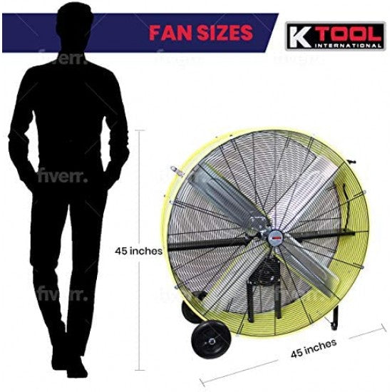 K Tool 42-Inch Belt-Drive Drum Fan - KTI77743