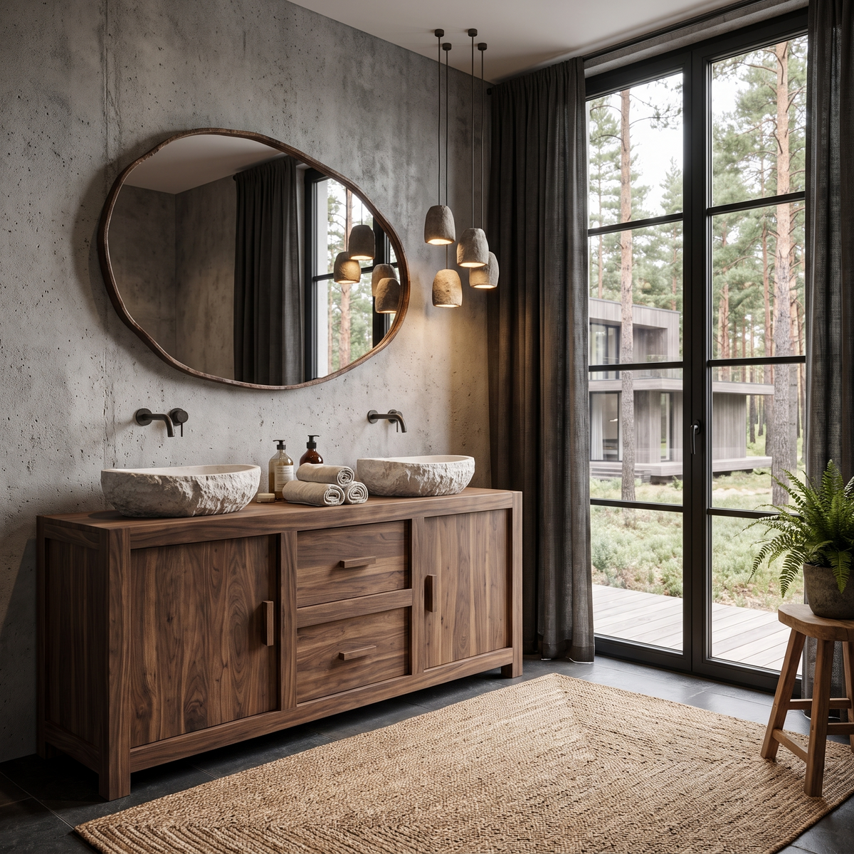Contemporary Double Bathroom Vanity With Cabinet And Drawer Storage For Bathroom - view 7