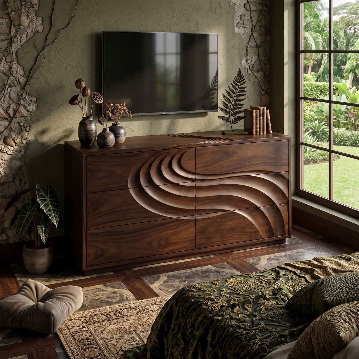 Contemporary Flow Dresser Drawer For Modern Bedroom - view 7