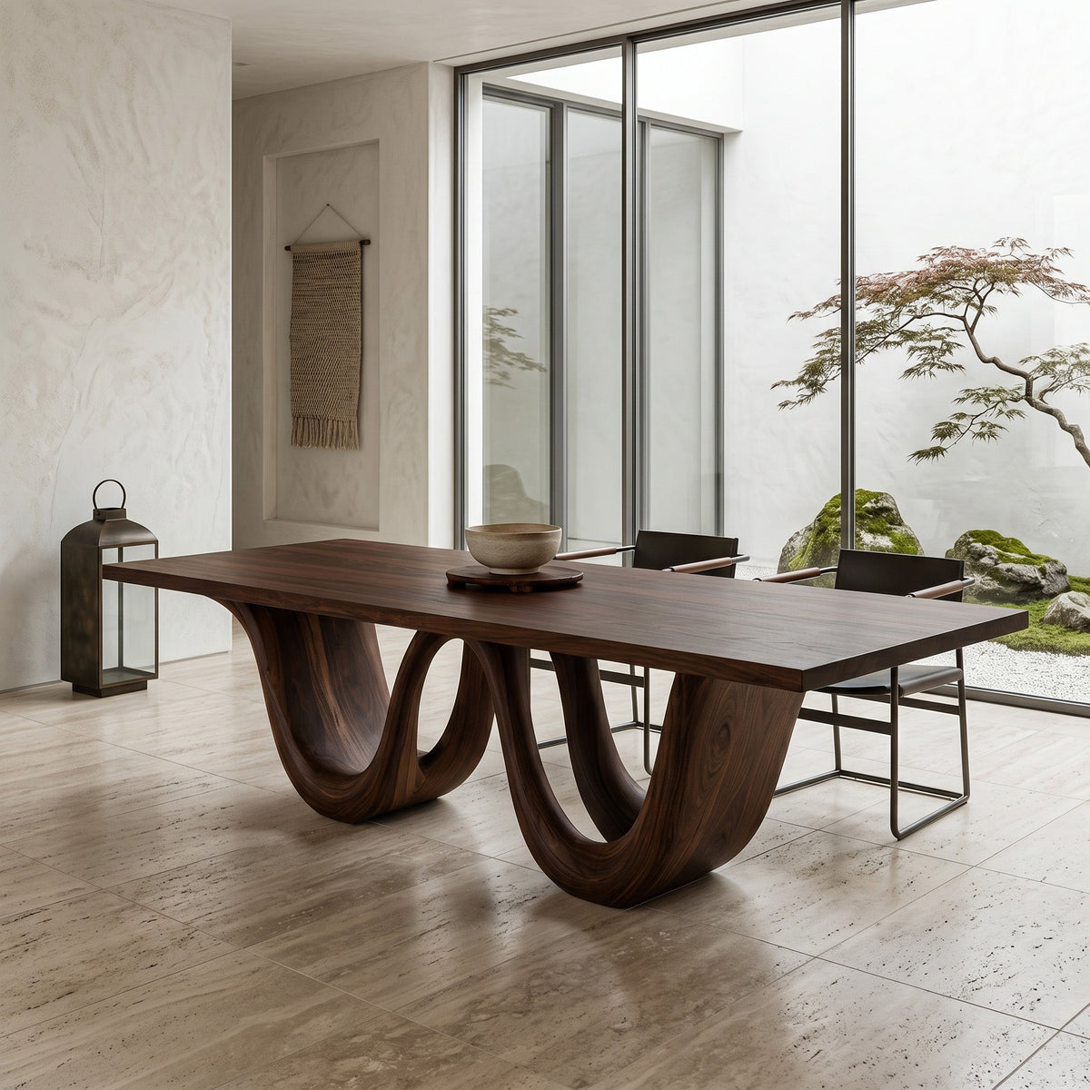 Contemporary Two Wavy Legs Dining Table For Dining Room - view 7