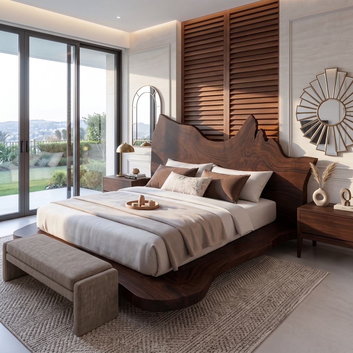 Contemporary Live Edge Bed Frame For Master Bedroom - view 7