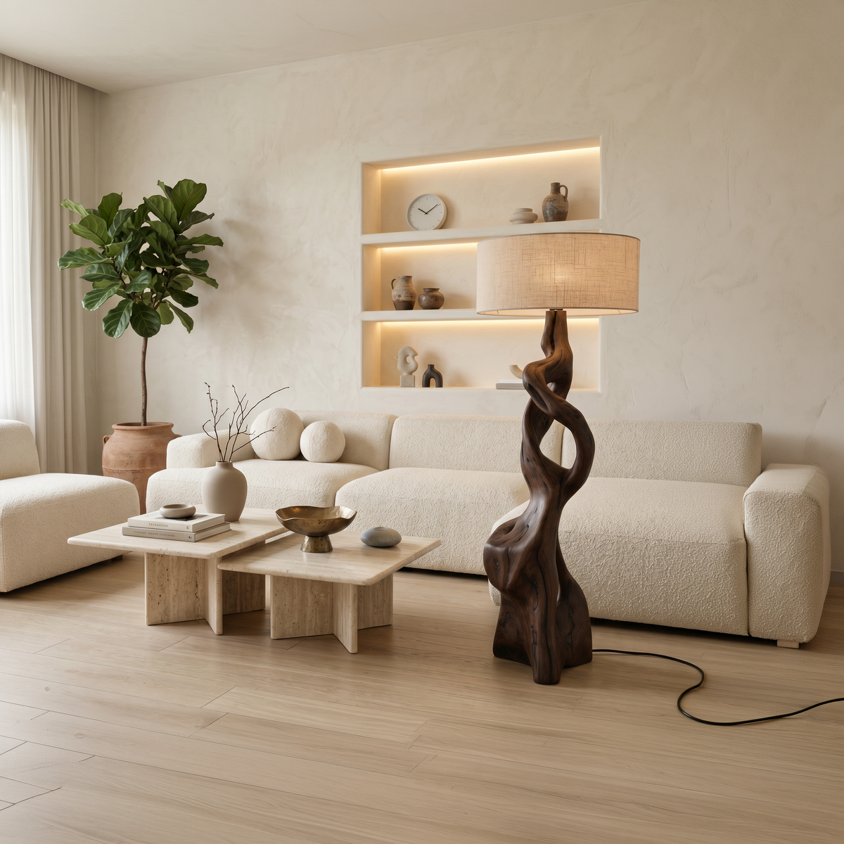 Artistic Carved Floor Lamp For Bedroom Or Living Room - view 7