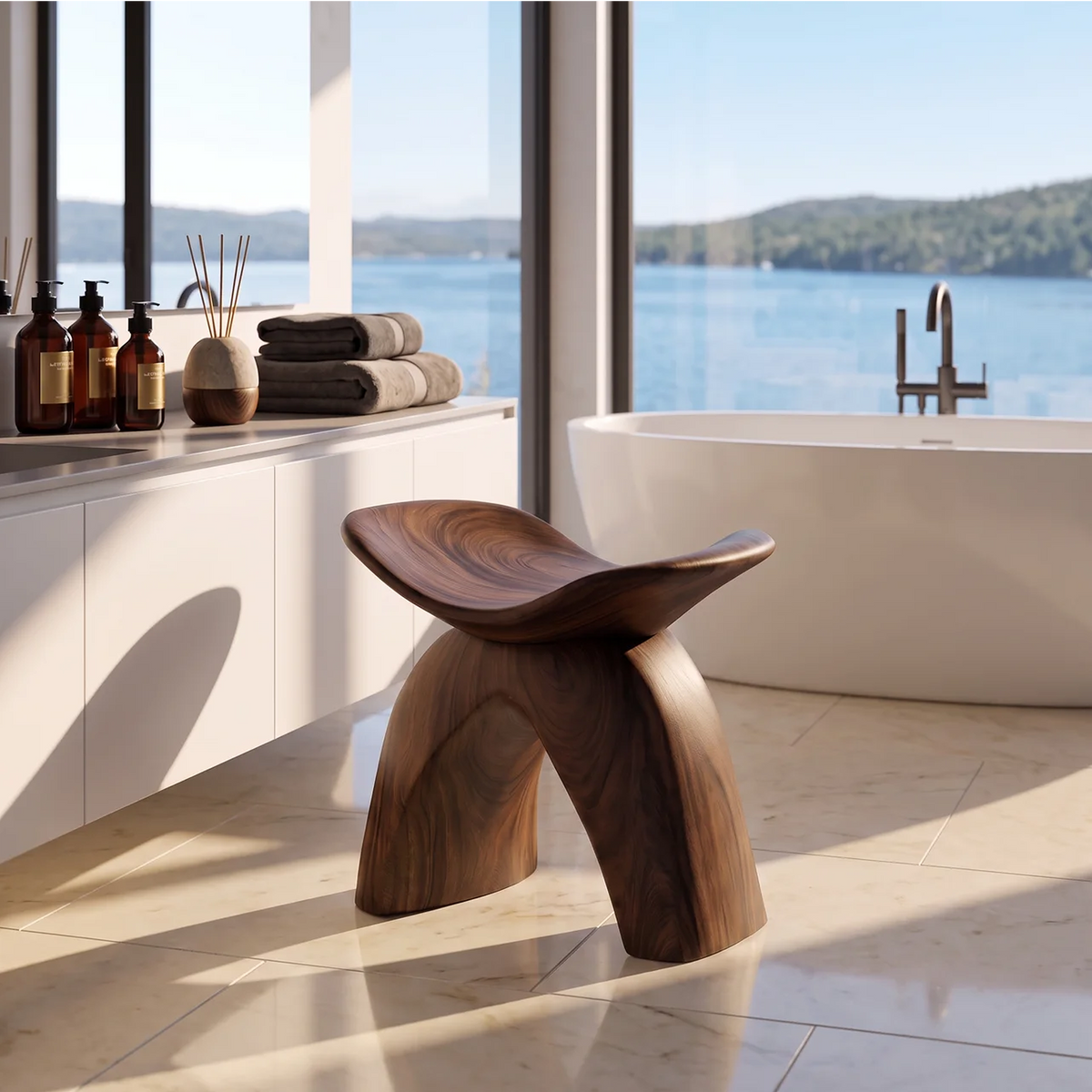 Farmhouse Bath Seat For Cozy Bathroom Furniture Decor - view 7