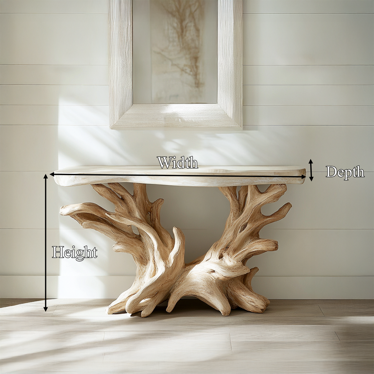 Coastal Rustic Organic Console Table Living Room And Bedroom - view 7