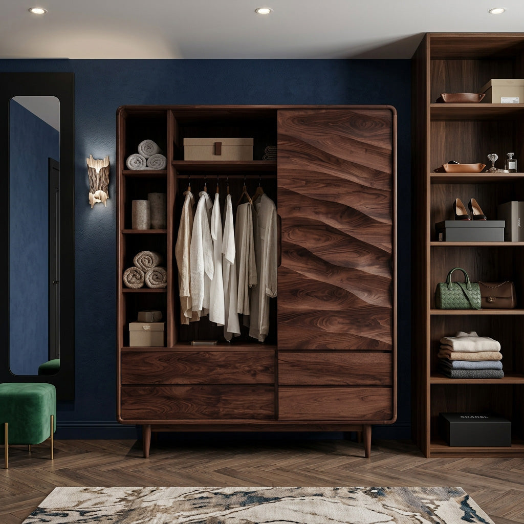 Contemporary Wardrobe With Drawers And Shelf For Bedroom - view 7