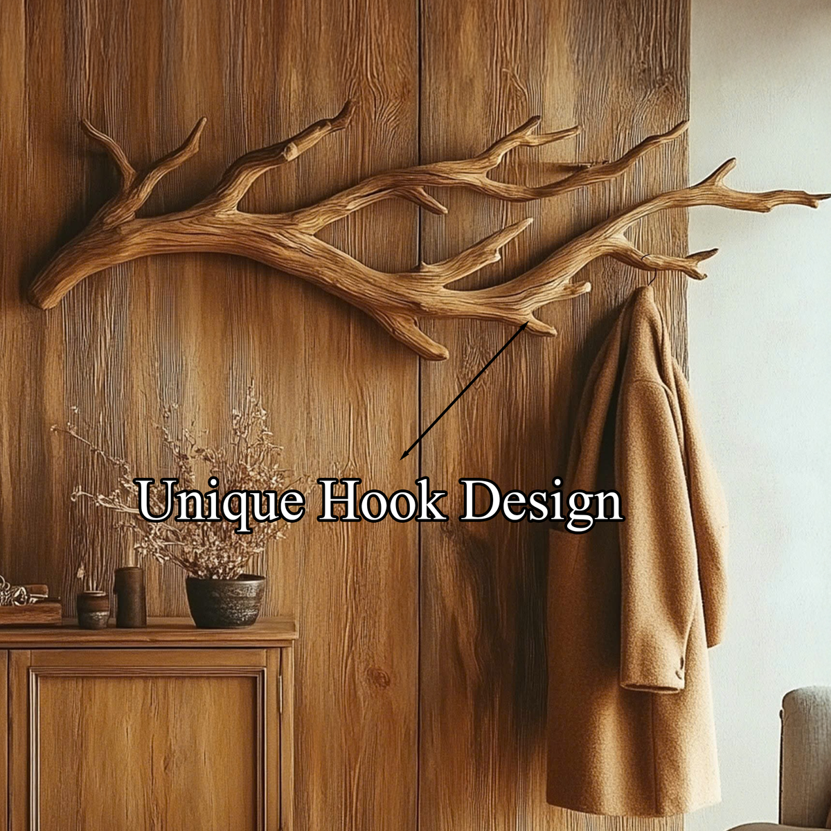 Clothes Hanger Towel Hooks Tree Branch Hook - view 4