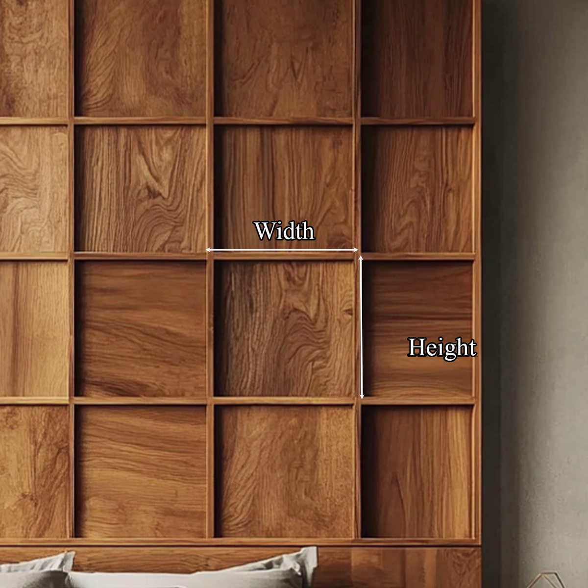 Custom Headboard Panels Solid Wood Wall Decor Bed Room Gift - view 4