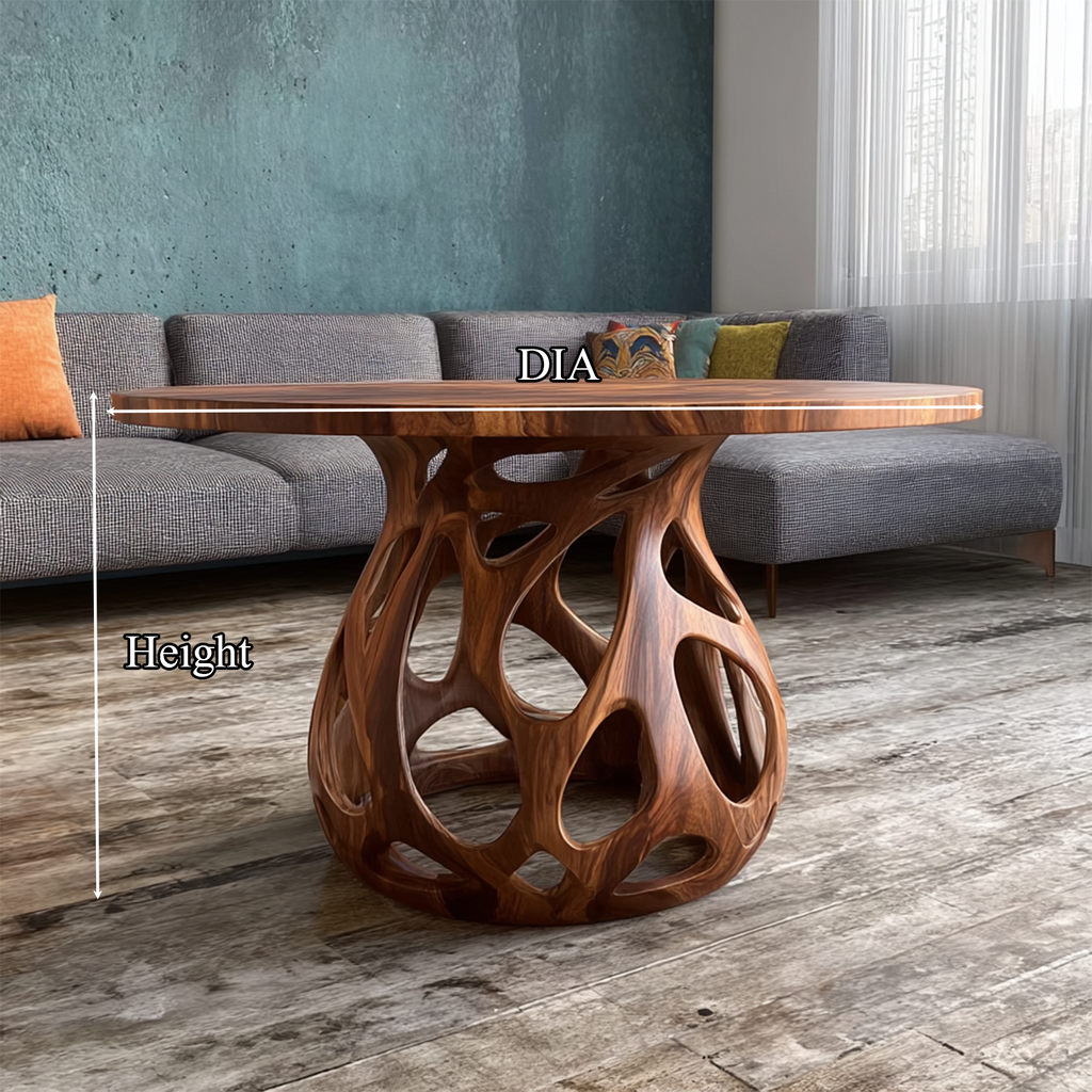 Coffee Table Solid Wood Rustic Style Gift - view 5