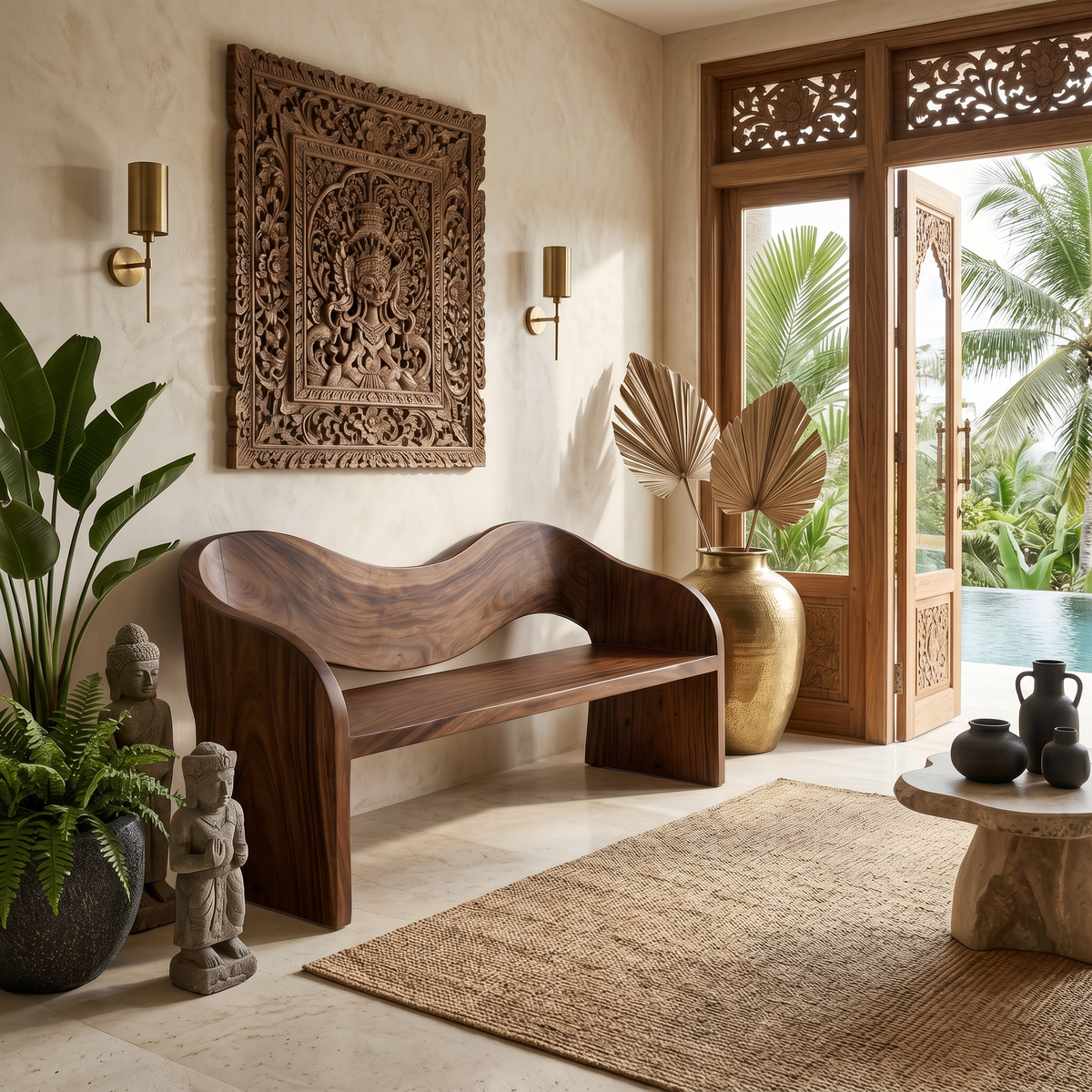 Contemporary Accent Bench Modern Residence - view 7