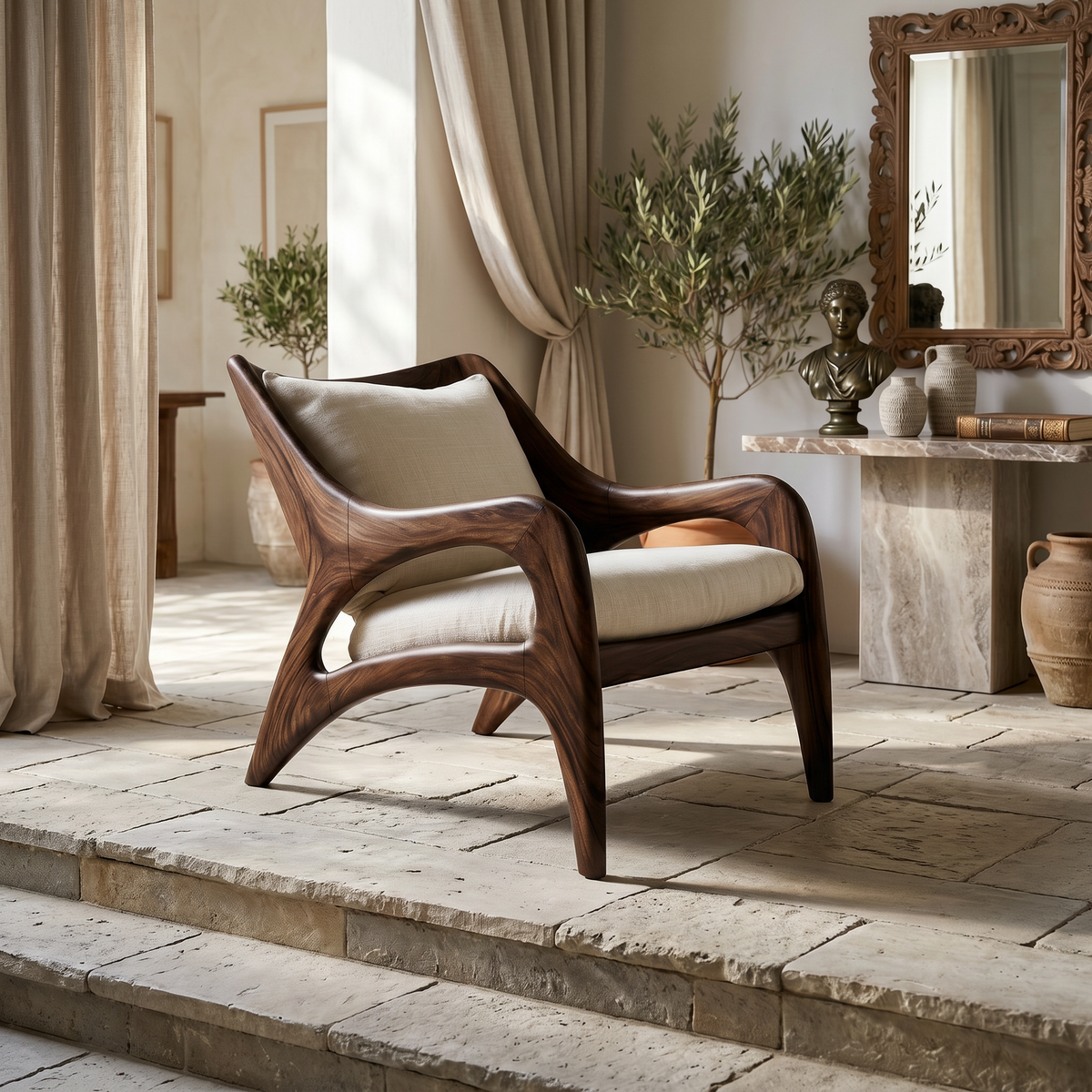 Contemporary Wooden Lounge Chair for Refined Porch Living - view 7