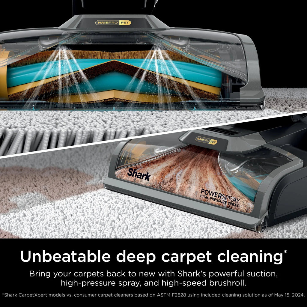 Shark CarpetXpert 2-in-1 Upright Deep Carpet Cleaner With HairPro StainStriker Technology, Gray - EX300