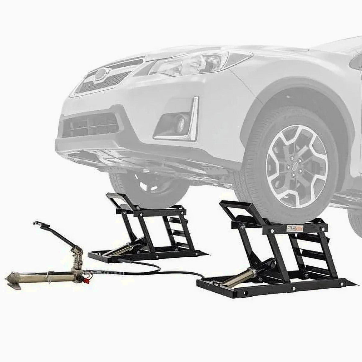 Black Widow Hydraulic Car Lift With Ramp - 3,000 lb. Per Pair Capacity