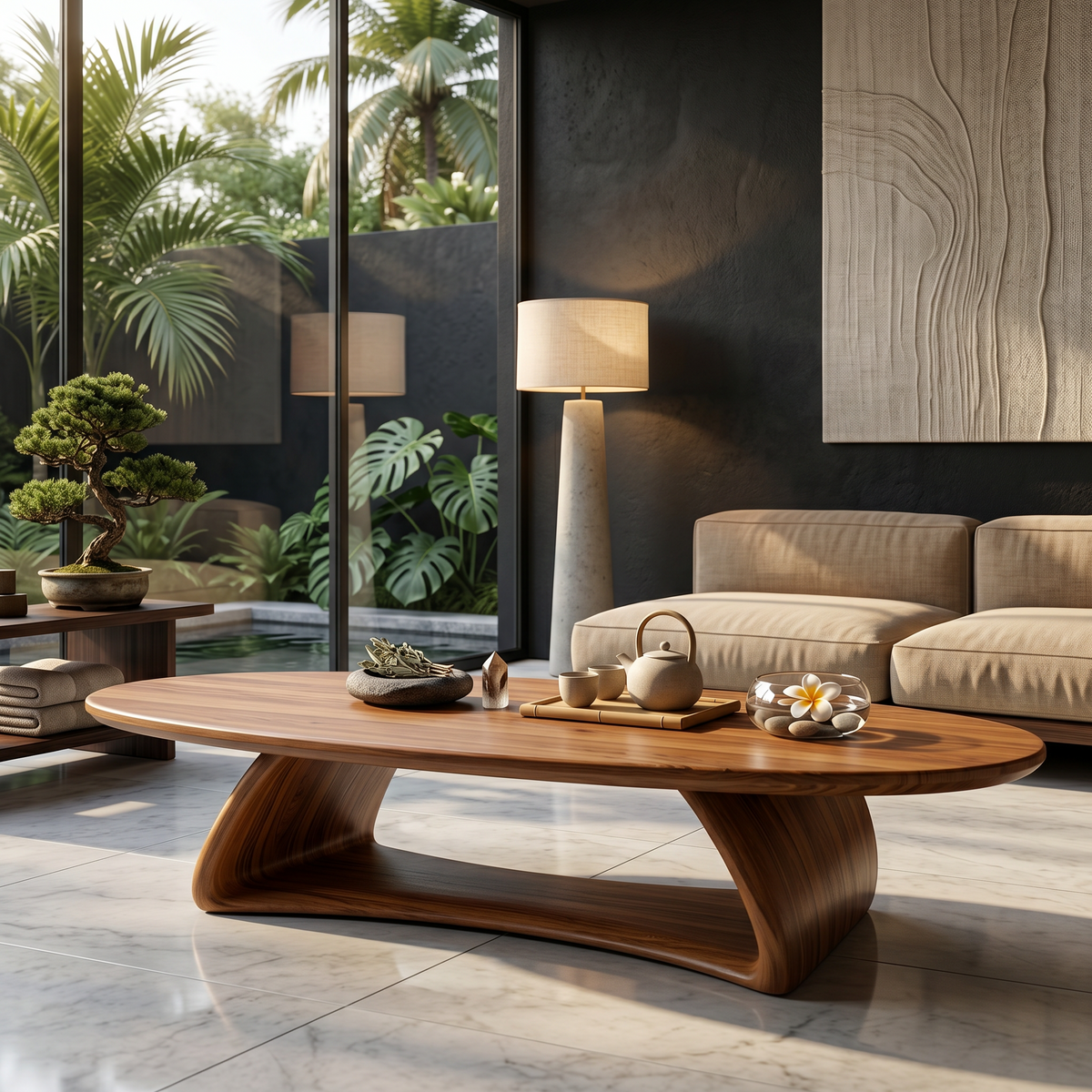 Contemporary Coffee Table With Artistic Sculptural Form For Living Room - view 6