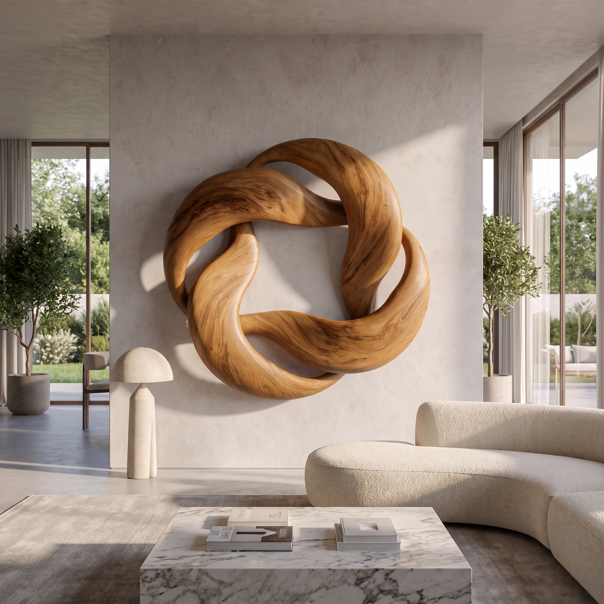 Abstract Circular Loop Wall Art For Living Room And Office - view 6