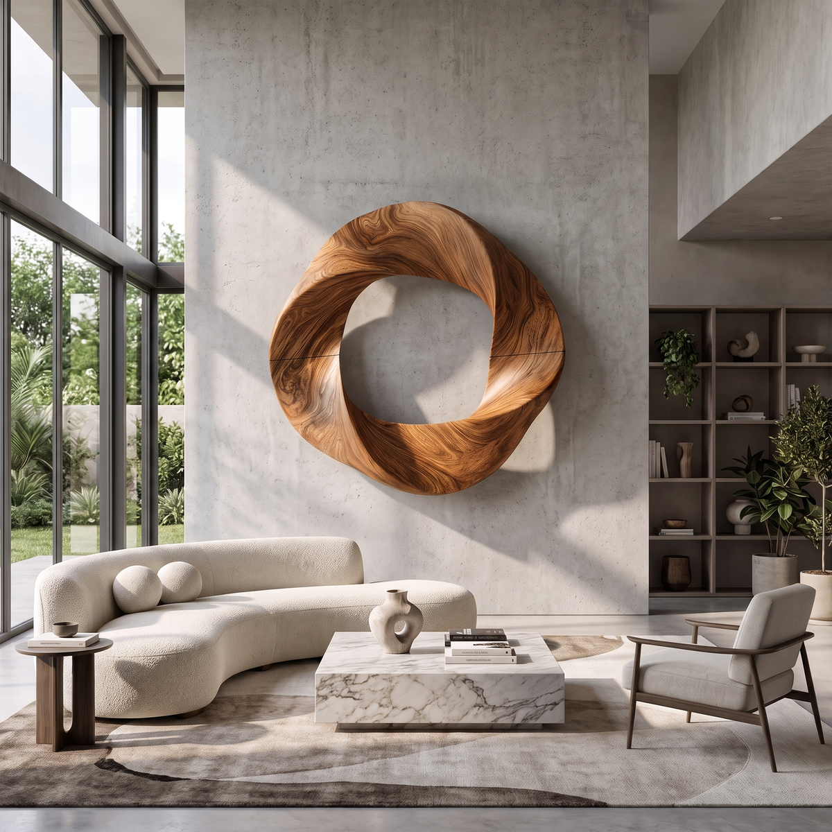 Contemporary Interlocking Circle Wall Art For Hallway And Bedroom - view 6