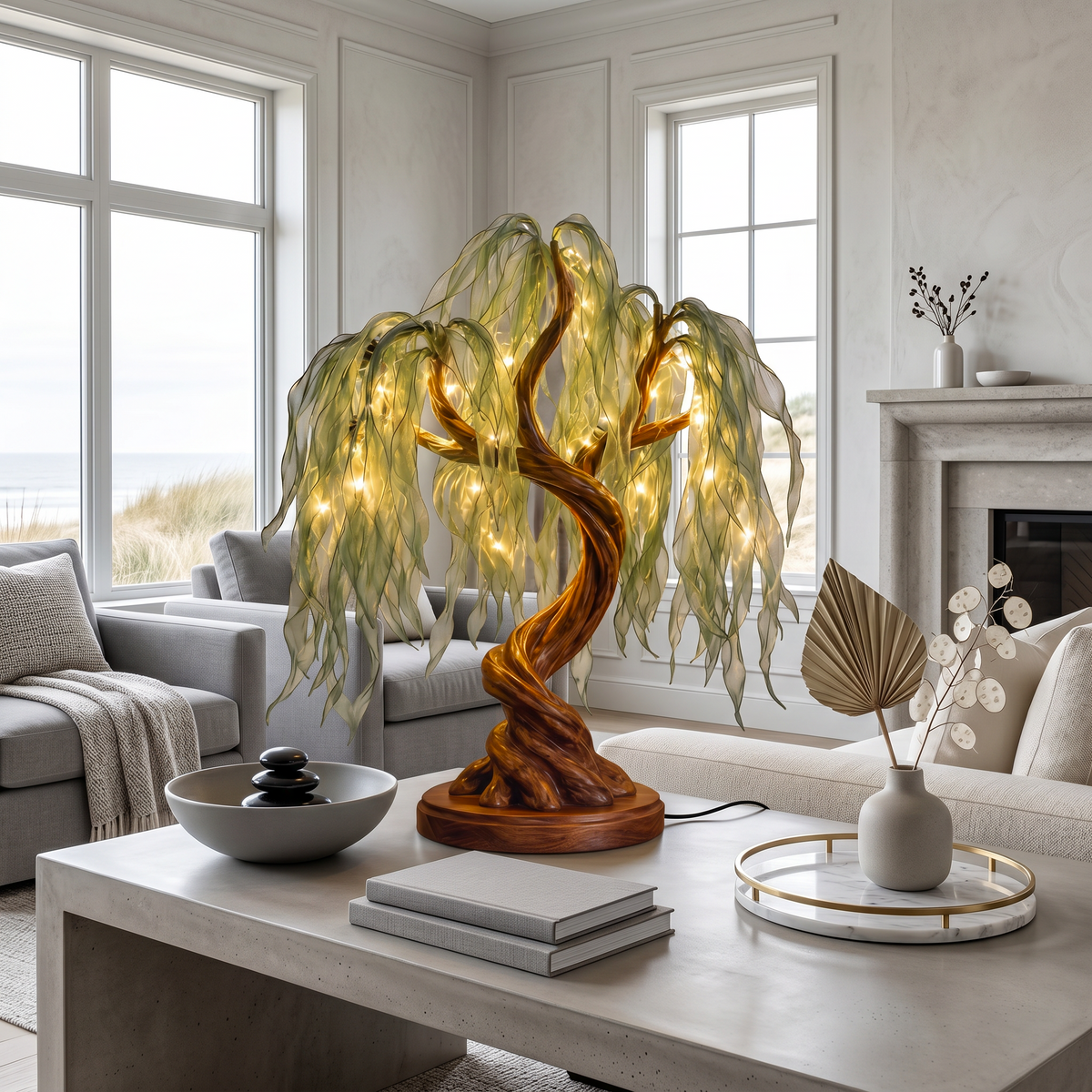 Boho Fairy Light Tree Lamp For Bedroom Decor - view 6