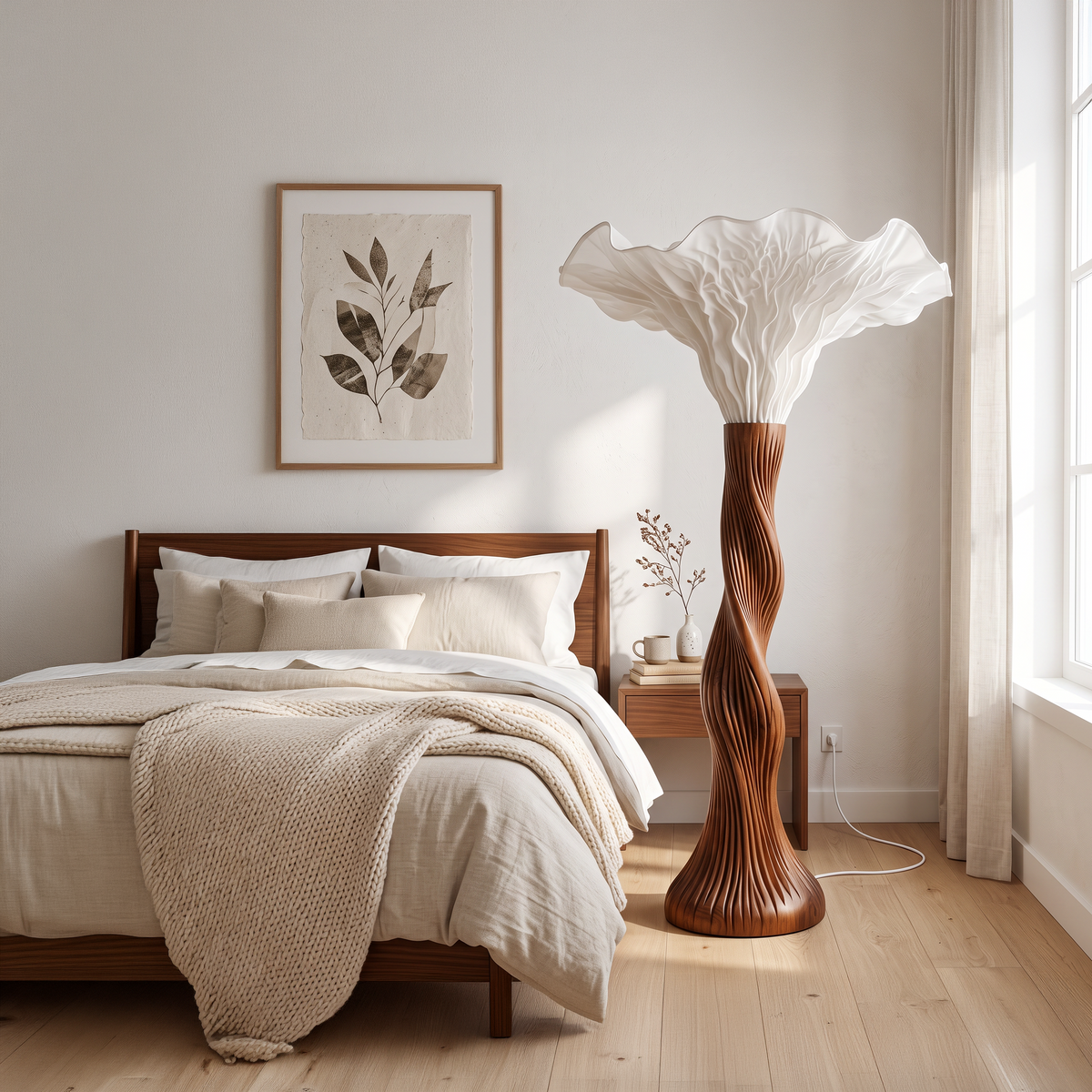 Contemporary Floor Lamp Artistic Mushroom Silhouette Lounge - view 6