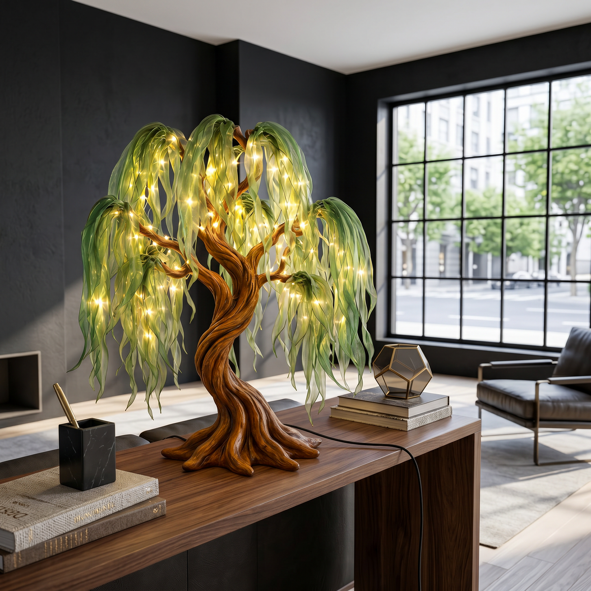 Contemporary Sculptural Tree Table Lamp For Living Room - view 6