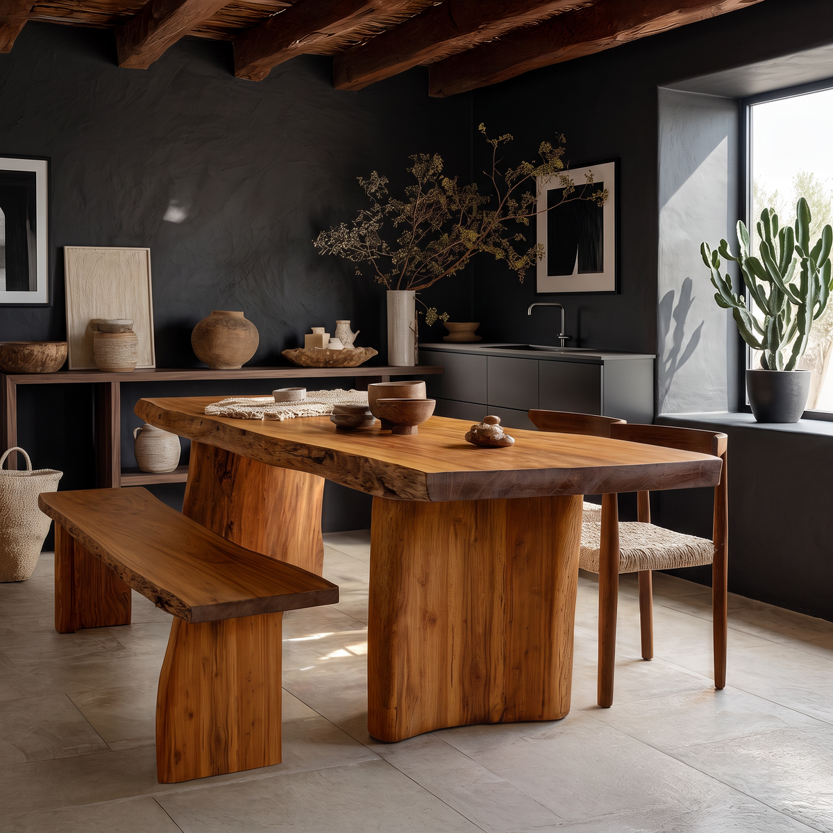 Custom Dining Table Walnut Wood Farmhouse Gift - view 6