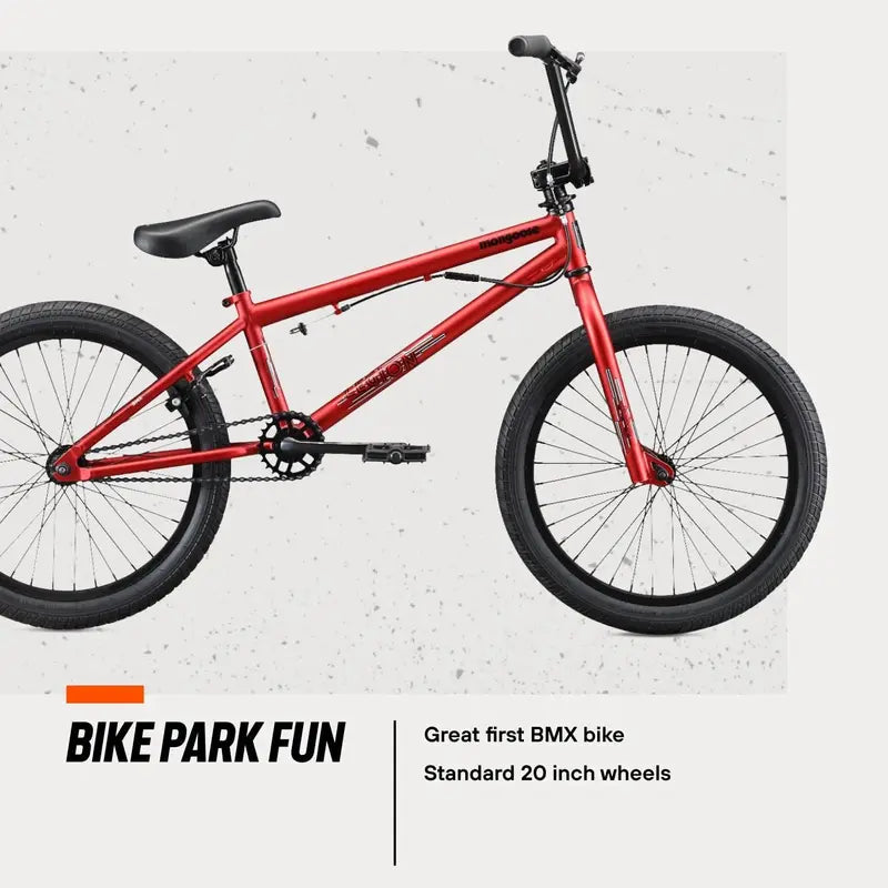 Legion Kids BMX Bike - Freestyle, Hi-Ten Steel Frame, Micro Drive Gearing, 16-20 Wheels, Silver